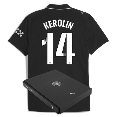 マンチェスター・シティ 2025/26 アウェイ 本物ジャージ KEROLIN 14 プリント入り ギフトボックス付き
